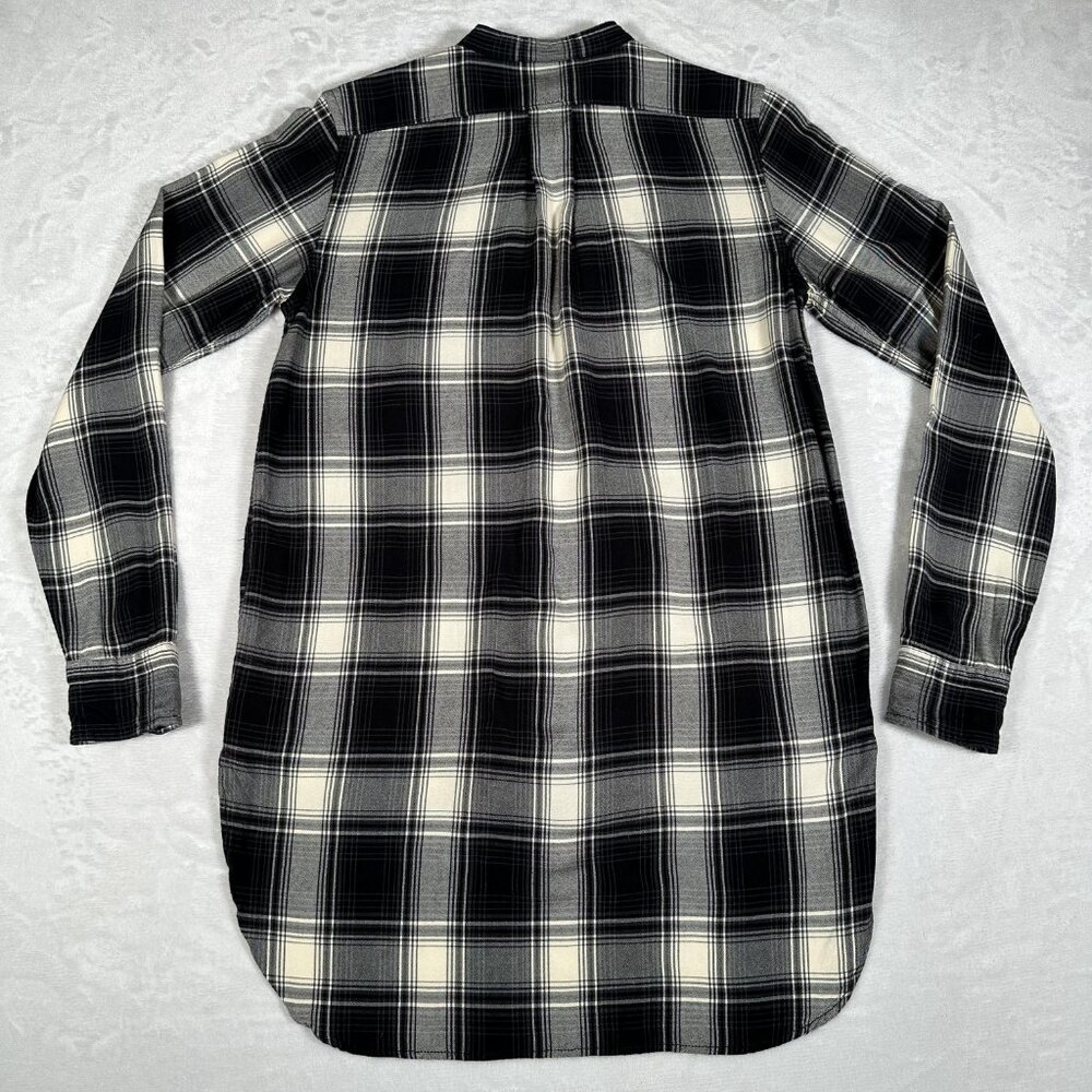 Ralph Lauren Denim Supply Shirt Women Size S Plaid Long Sleeve Tunic Top EUC - Picture 10 of 11